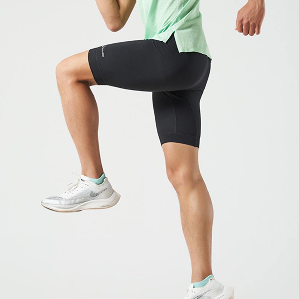 กางเกงรัดกล้ามเนื้อขาสั้น กางเกงรัดรูปขาสั้น EVS Man Running Pants Shorts Compression มีกระเป๋าใส่ของ (F47)