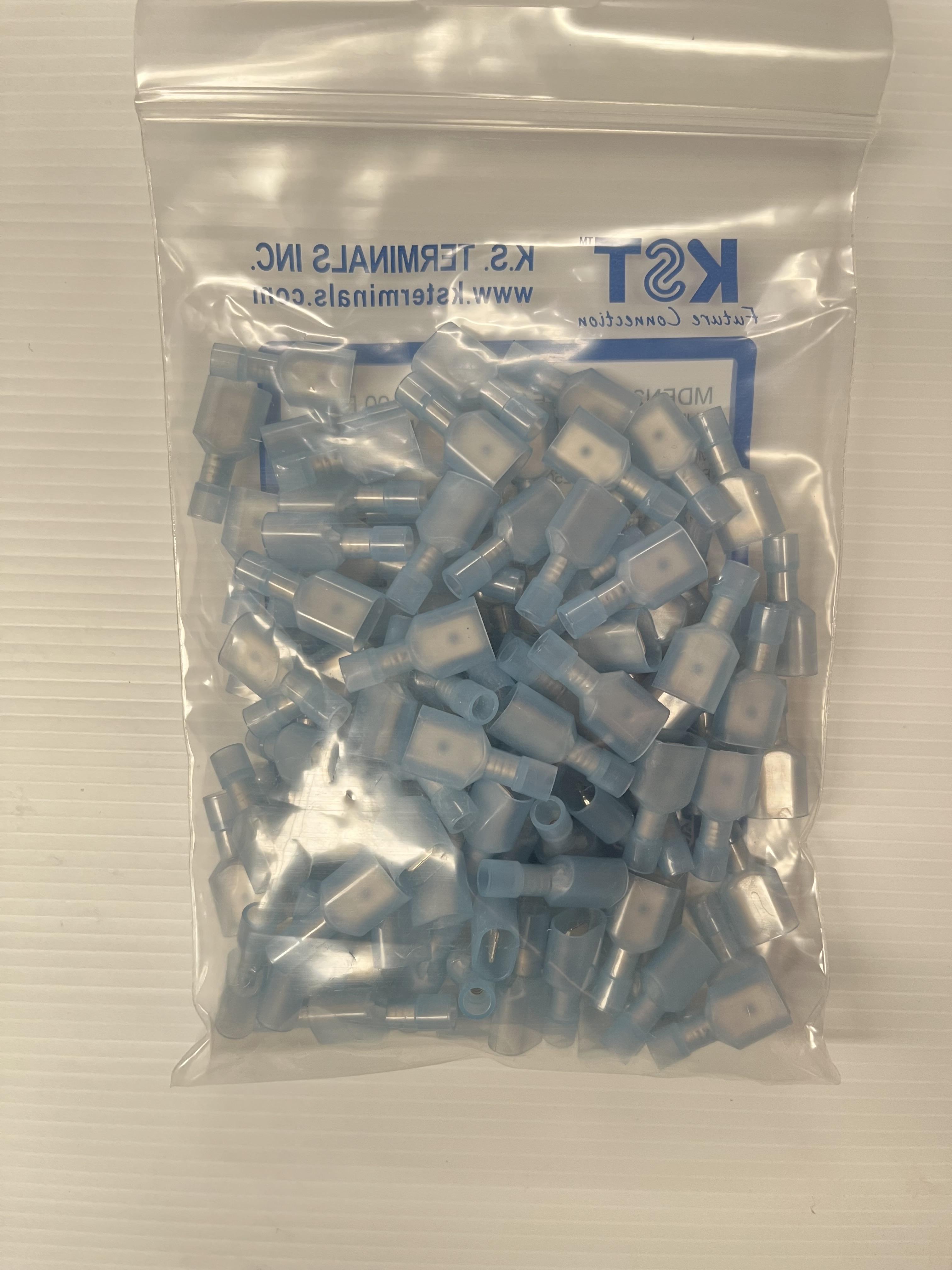 MDFN หางปลาเสียบแบนตัวผู้หุ้มเต็มแบบใส,NYLON-FULLY INSULATED MALE DISCONNECTORS