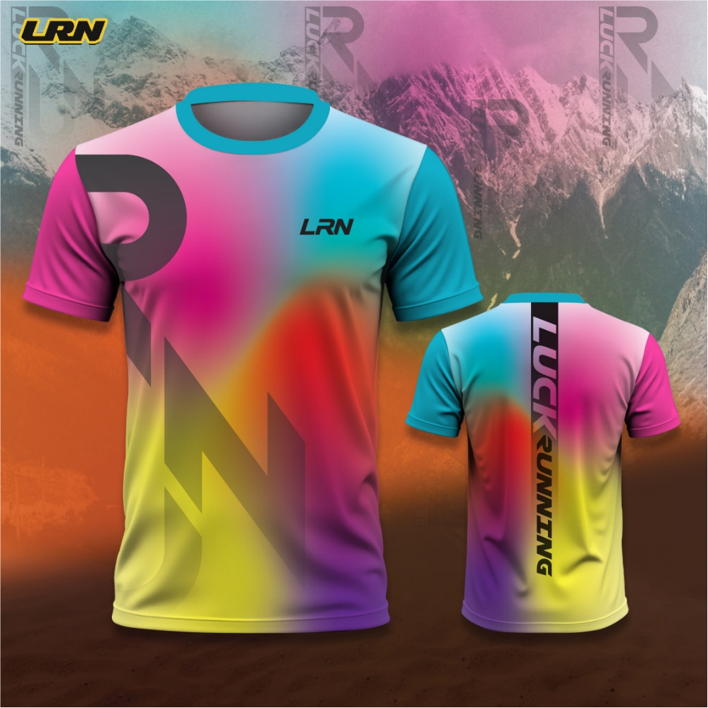 เสื้อวิ่งพิมพ์ลาย LRN เนื้อผ้า Super Air Flow (SF21)