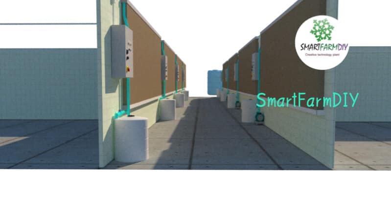 โรงเรือนเพาะเห็ดควบคุมอุณหภูมิความชื้นพร้อมระบบ (IoT)