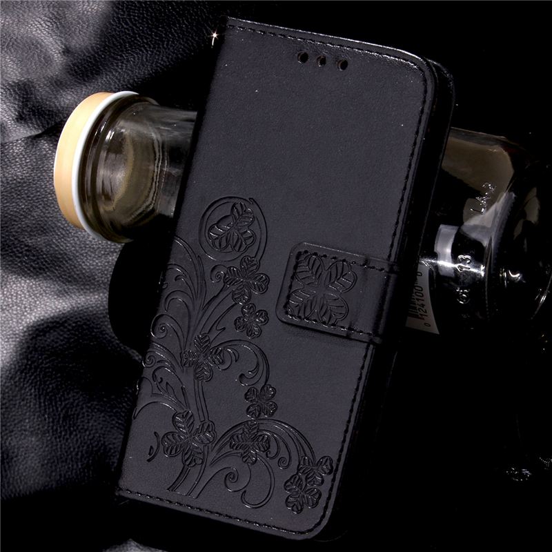 Case Asus Zenfone 2 ZE550ML ZE551ML #เคสฝาพับมีช่องใส่บัตร Imprint Clover Pattern Leather Wallet