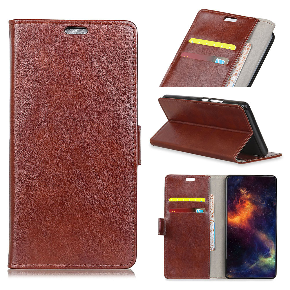 Case OnePlus 6 #เคสฝาพับหนัง PU ผิวหนังม้า Crazy Horse Grain Leather
