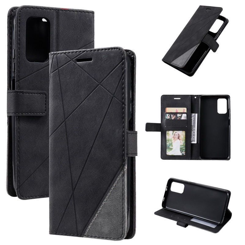 Case Samsung A52/A52 5G/A52s 5G #เคสฝาพับหนัง PU มีช่องเสียบบัตรอื่นๆในตัว Geometric Pattern Leather Card Holder Protective
