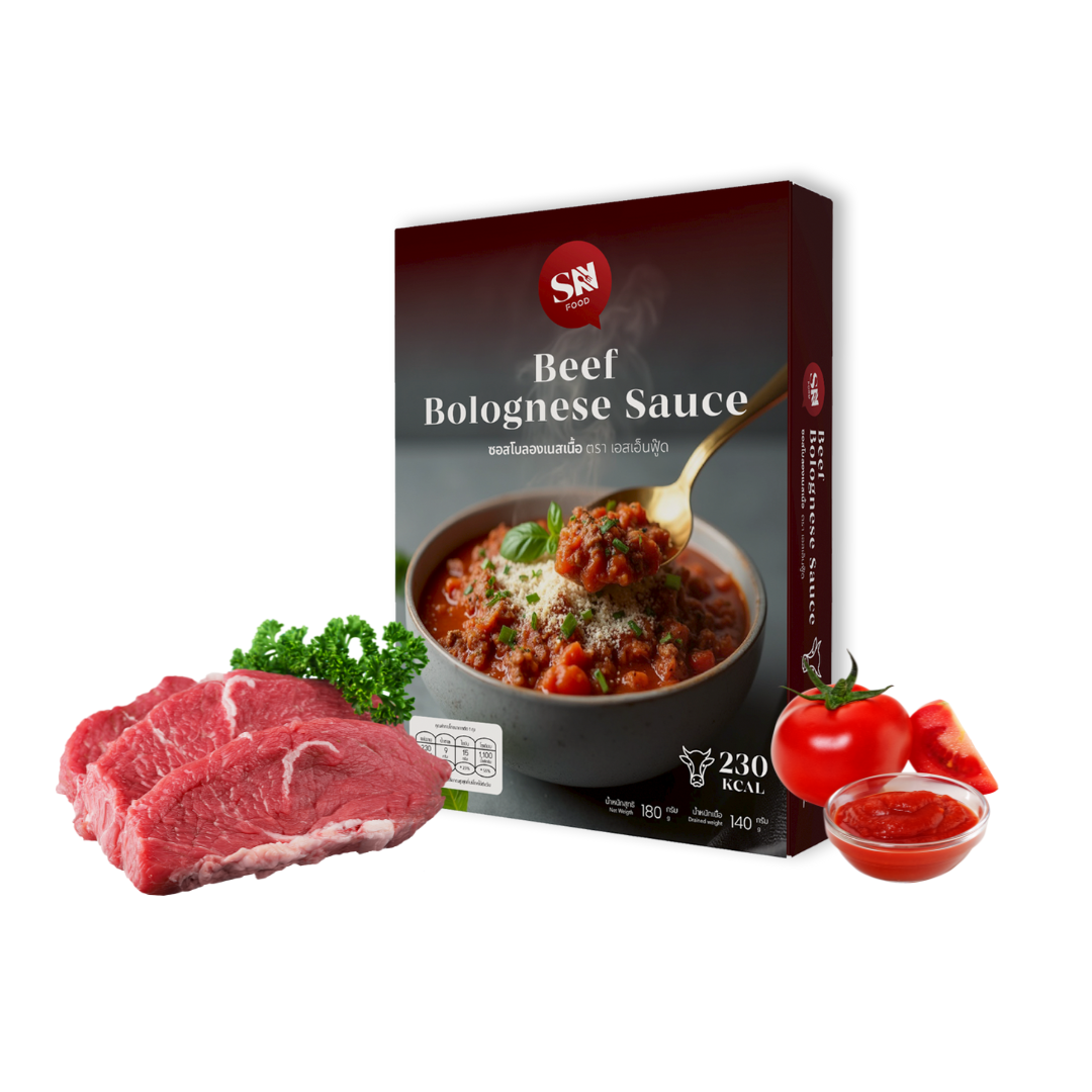 SN Food ซอสโบโลเนสเนื้อ 180g. Beef Bolognese Sauce