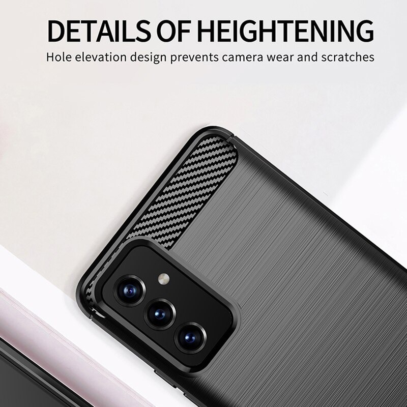 เคส Samsung Galaxy M52 5G#เคสฝาหลังตกแต่งคาร์บอนไฟเบอร์ ผิวขัดแปรง Brushered TPU Back Case