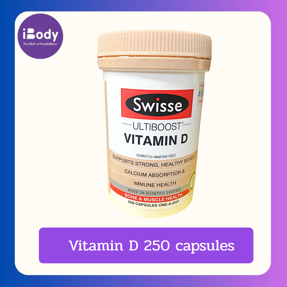 Swisse Vitamin D 250 capsules แคลเซียลบำรุงกระดูก