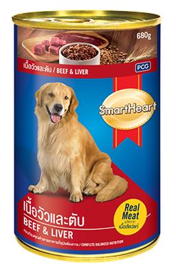 SmartHeart เปียกกระป๋องรสเนื้อวัว+ตับ 400g