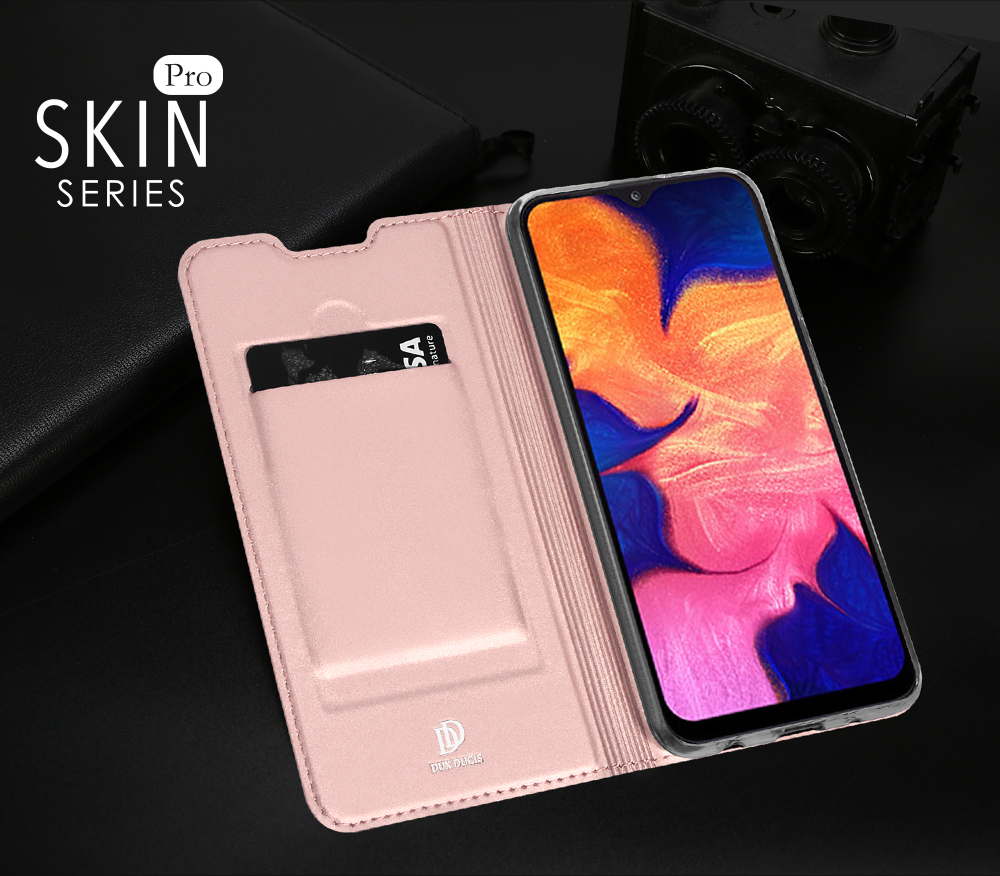 Case Samsung Galaxy A10 #เคสฝาพับ DUX DUCIS Skin Pro Series คุณภาพดีราคาถูก