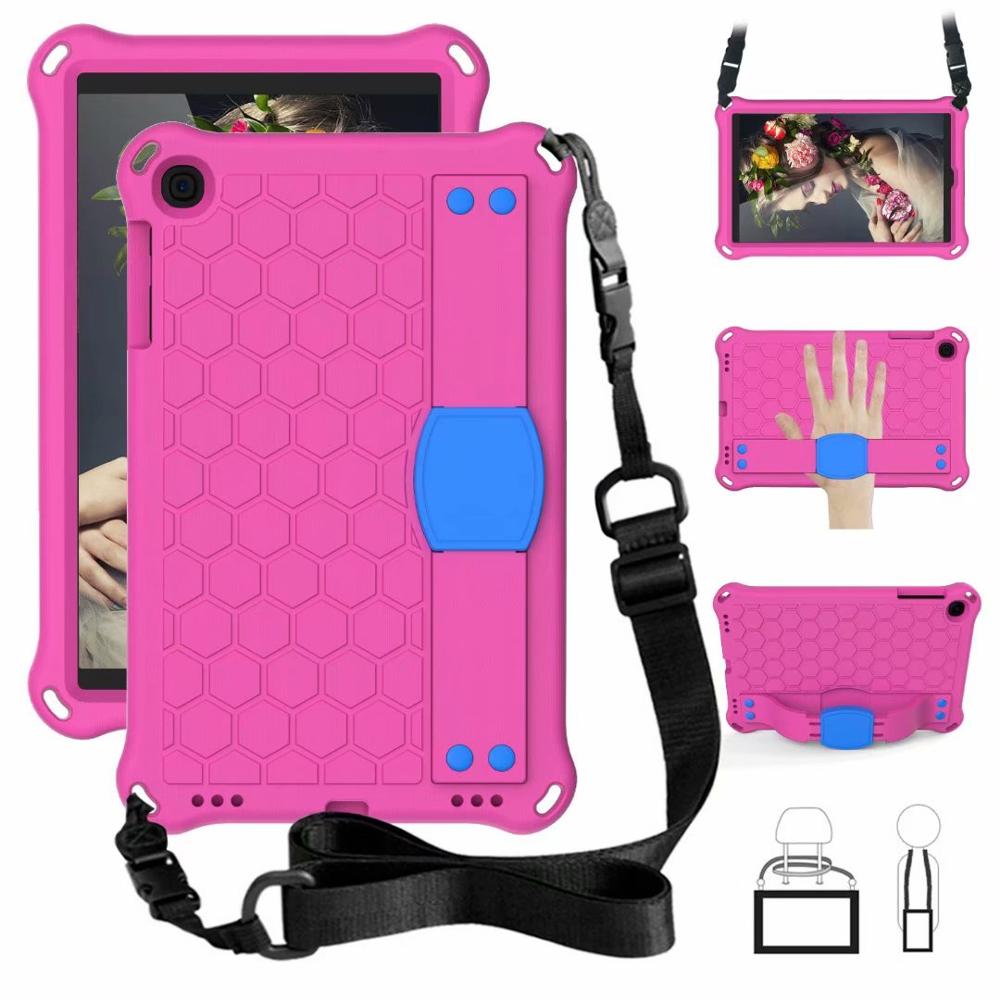 เคส Samsung Galaxy Tab A 10.1 (2019) SM-T510 SM-T515 #เคสฝาหลังกันกระแทกลายรังผึ้งพร้อมสายคล้องไหล่ EVA Tablet Hybrid Shell with Shoulder Strap