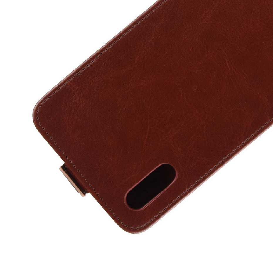 Case Y7 Pro (2019) #เคสฝาพับแนวตั้งหนัง PU ผิวหนังม้า Crazy Horse Skin Leather