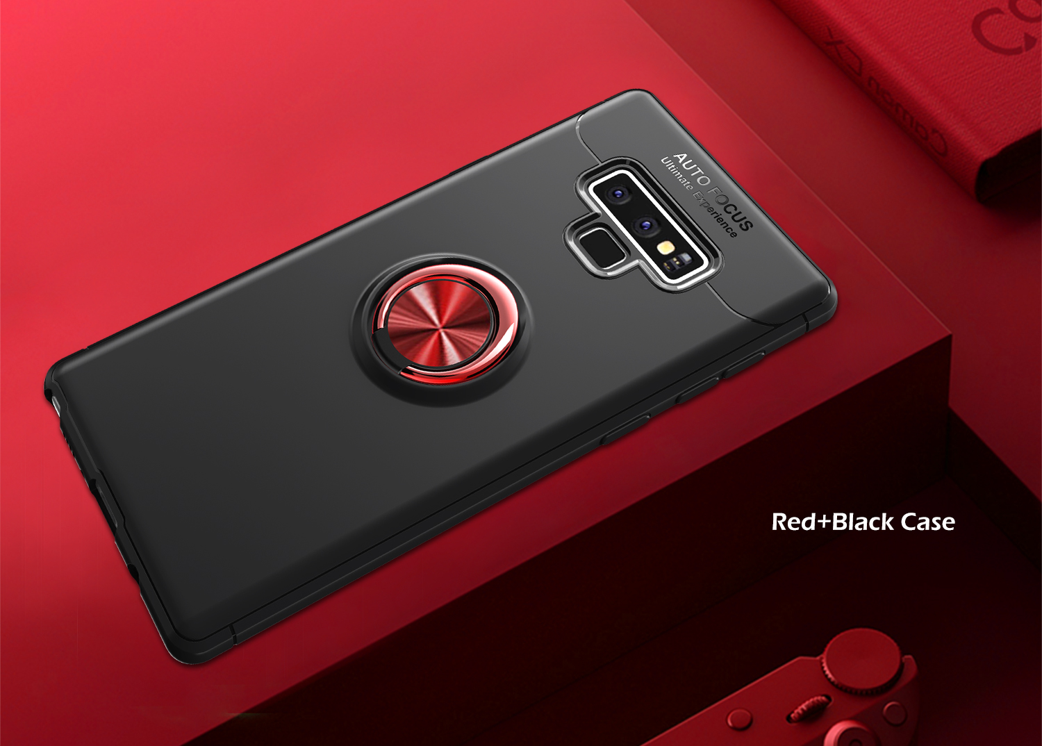 เคส Samsung Galaxy Note 9 #เคสฝาหลังมีแหวนสวมนิ้ว Metal Ring Bracket TPU (แผ่นโลหะแบบ Built-in)