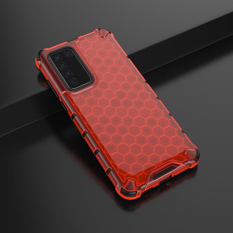 Case Huawei P40 #เคสกันกระแทก Honeycomb Shock Absorber TPU + PC + Silicone Hybrid