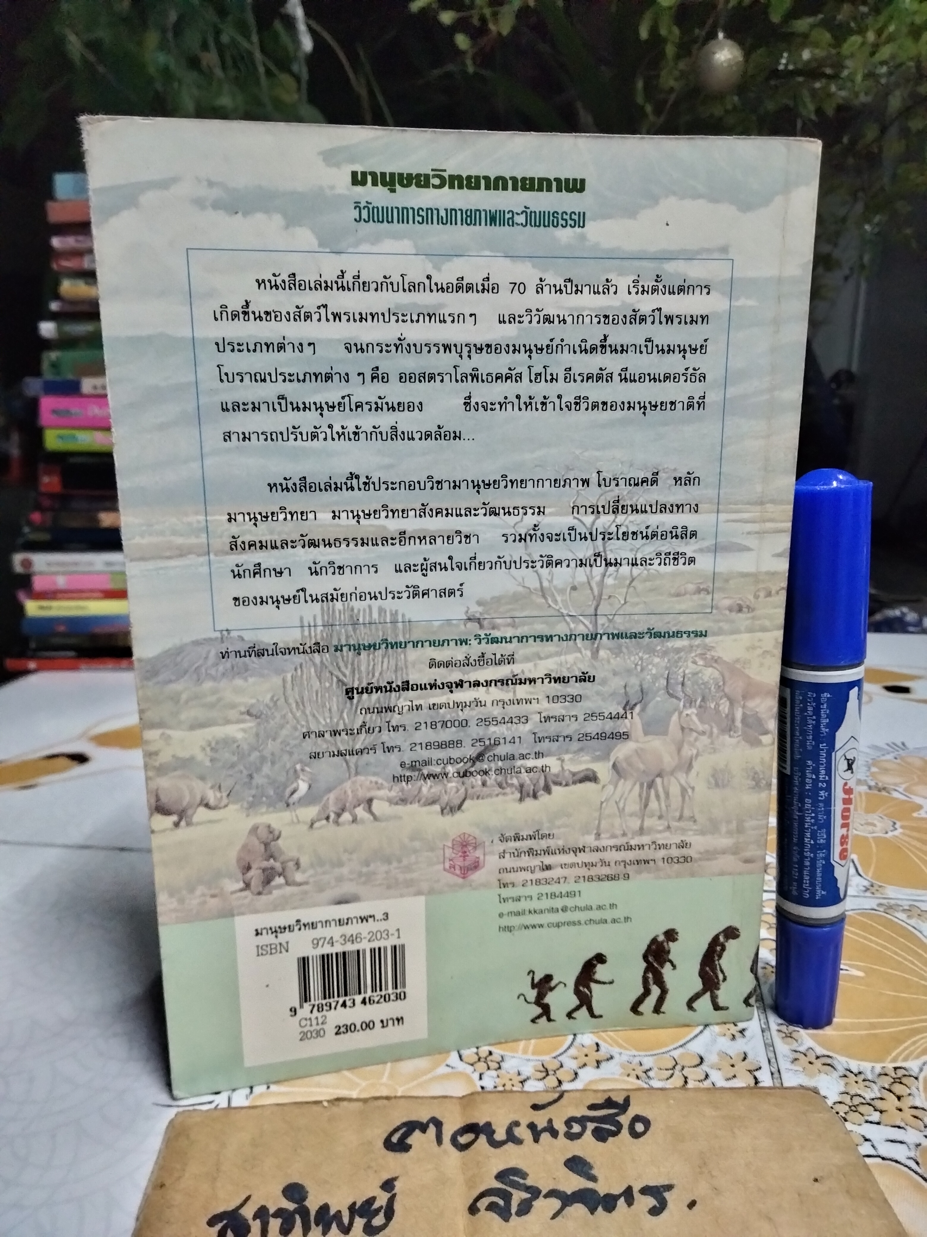 มานุษยวิทยากายภาพ : วิวัฒนาการทางกายภาพและวัฒนธรรม ผู้เขียน รศ.ดร. งามพิศ สัตย์สงวน **สินค้าหมด**