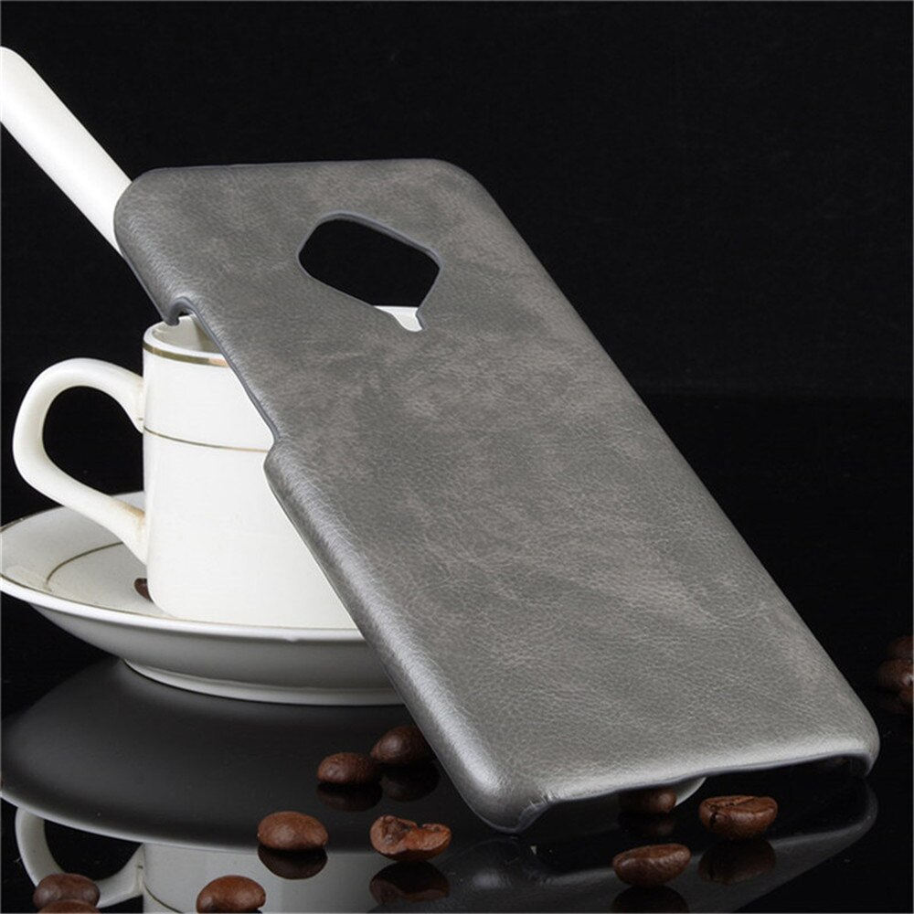 Case Vivo S1 Pro #เคสฝาหลังพลาสติกแข็งเคลือบหนัง PU ลายผิวลิ้นจี่ Litchi Skin Leather Coated