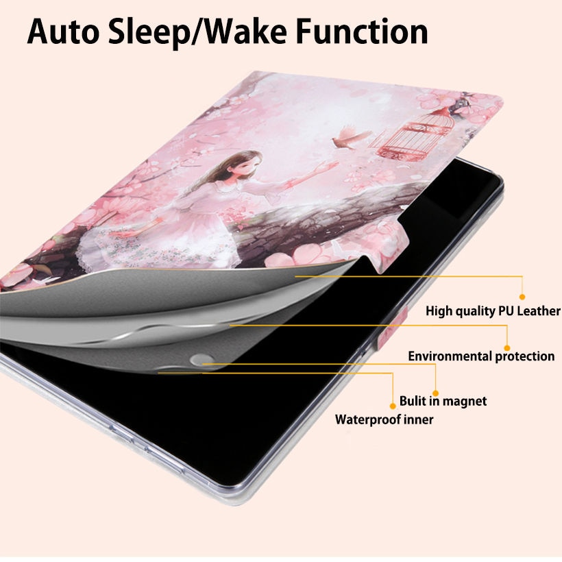 Case huawei MediaPad T5 10 #เคสฝาพับ Smart Cover Funda Tablet PU Leather Slim Protective Stand Shell