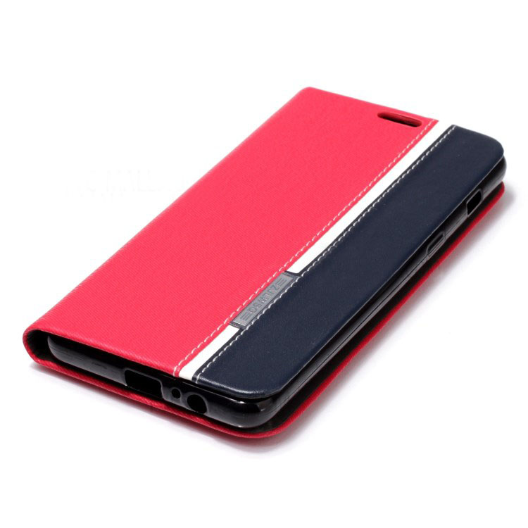 Case Xiaomi Mi Max 3 #เคสฝาพับมีแถบสีด้านข้างพับตั้งได้ Bi-color Leather