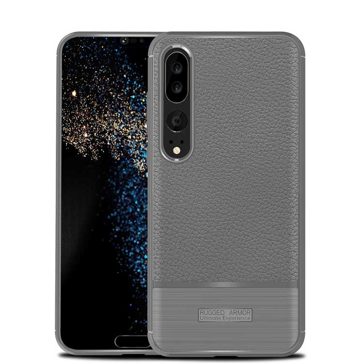 เคส Huawei P20 Pro #เคสฝาหลัง TPU นิ่มผิวลิ้นจี่กันลื่นคุณภาพดีราคาถูก