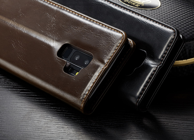 เคส Samsung Galaxy S9+ G965 #เคสฝาพับ CASEME Oil Wax Leather Wallet Cover