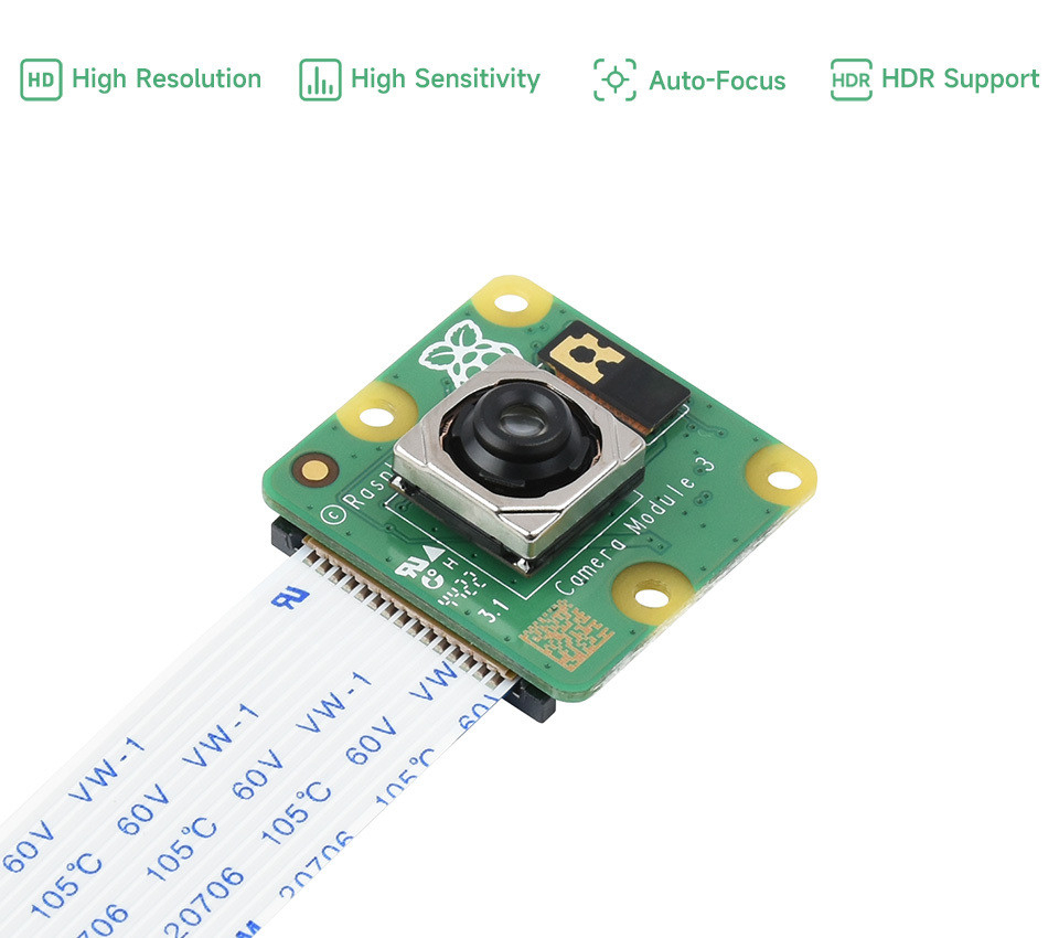 Raspberry Pi Camera Module V3 (12 megapixel) ออโต้โฟกัส
