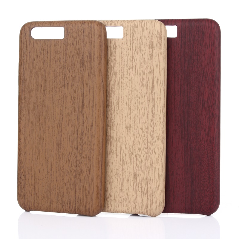 Case Huawei P10 เคสฝาหลัง TPU นิ่มหุ้มหนัง PU ลายไม้สวยงาม