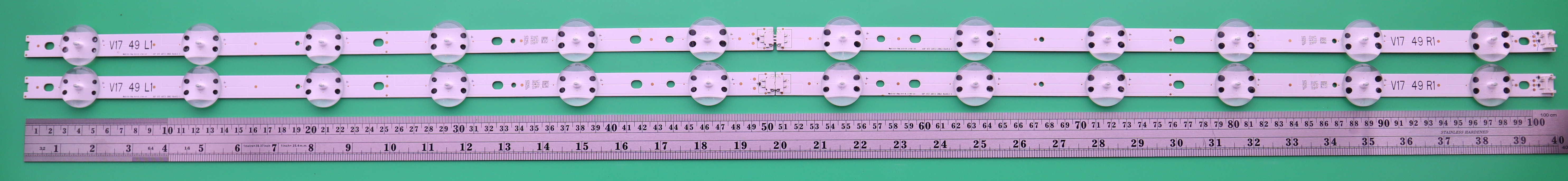 LED BACKLIGHT LG 49UJ652T 49UJ651V 49LV340C 49LV761H 49LV640S LED (6+6) X 2