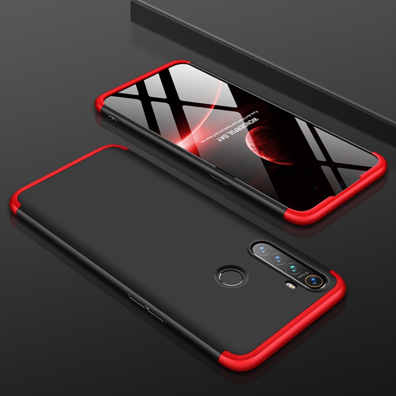 เคส Realme 5 Pro #เคสฝาหลังพลาสติกแข็ง Detachable All-wrapped Matte แยกชิ้นได้