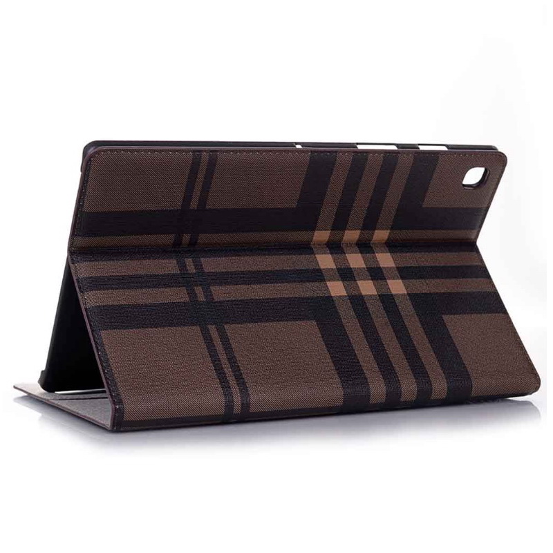 Case Samsung Galaxy Tab A 8.0 (2019) SM-P200 P205 #เคสฝาพับกระเป๋าสตางค์หนัง PU รูปแบบลายสก็อต