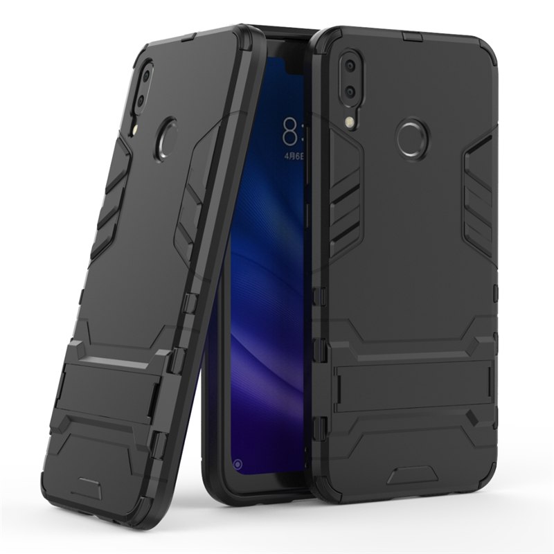 เคส Huawei Y9 (2019) #เคสฝาหลังพลาสติก ไฮบริด TPU + Kickstand สีสันสวยงามทันสมัย