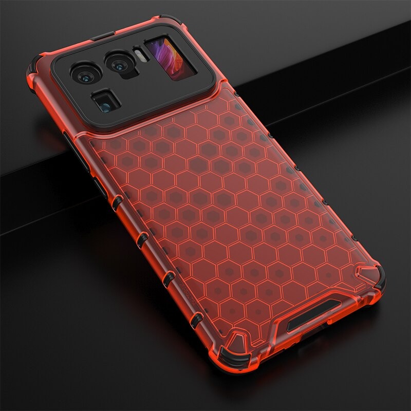 เคส Xiaomi Mi 11 Ultra #เคสฝาหลังกันกระแทก Honeycomb Shock Absorber TPU + PC + Silicone Hybrid