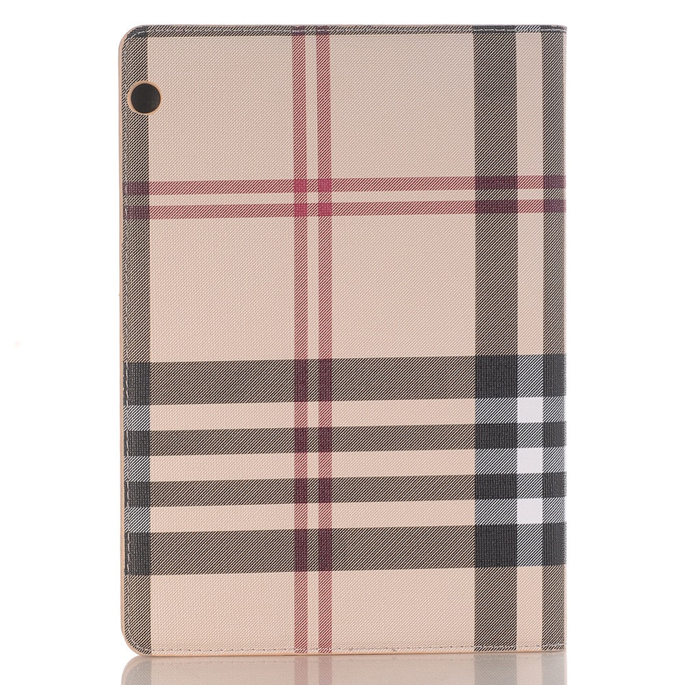 Case Huawei MediaPad T5 10 #เคสฝาพับหนัง PU พิมพ์รูปแบบผ้าลายสก็อต สวยงามทันสมัย