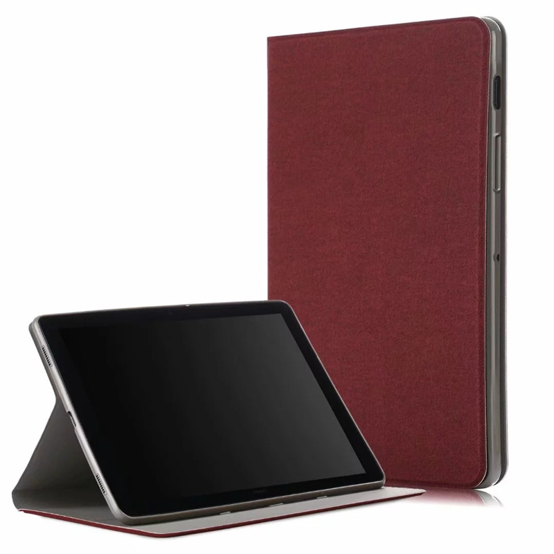 Case Samsung Galaxy Tab S5e SM-T720 / SM-T725 #เคสฝาพับผิวเคลือบ Cloth Coated Leather Stand Flip