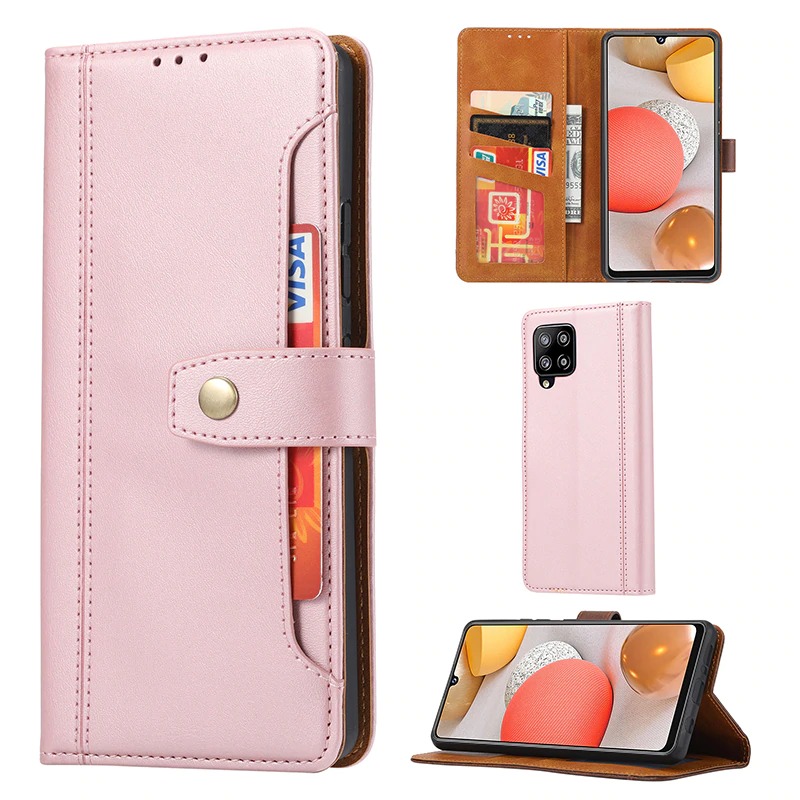 เคส Samsung Galaxy A42 5G #เคสฝาพับหนัง PU สไตล์กระเป๋าสตางค์พร้อมช่องใส่การ์ด Multi-Card Slots Wallet Casing PU Leather Case Magnetic Buckle Book Flip Cover
