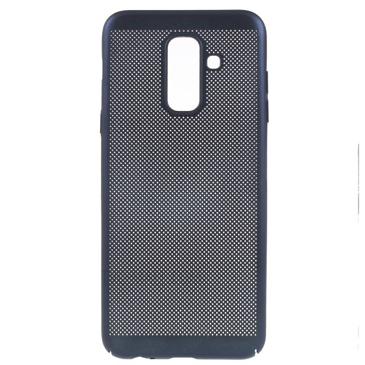 Case Samsung Galaxy A6+ (2018) #เคสฝาหลังพลาสติกรูตะแกรงช่วยระบายความร้อน Hollow Mesh PC Shell