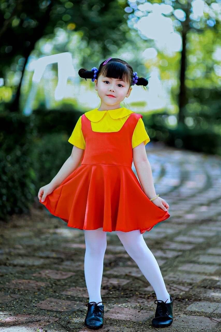 ชุดกระโปรงเด็กหญิงสีสดใส