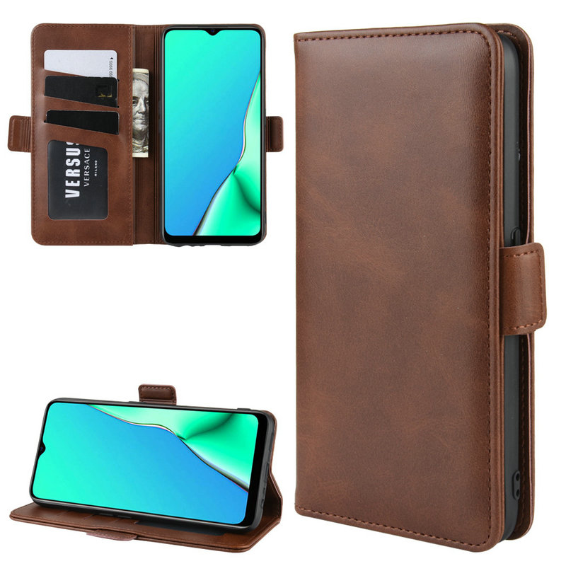 เคส realme 6 Pro#เคสฝาพับหนัง PU มีแถบปิดแม่เหล็กสไตล์กระเป๋าสตางค์