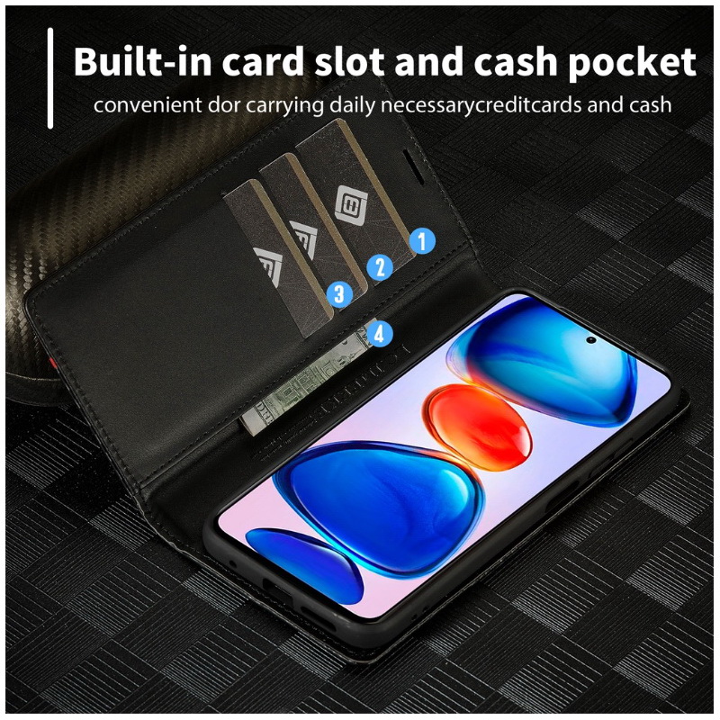 เคส Samsung Galaxy S21 FE 5G#เคสฝาพับลายคาร์บอนไฟเบอร์สีดำคาดแดงมีช่องใส่การ์ด Carbon Fiber Wallet Card Slot Magnet Stand Phone Cover