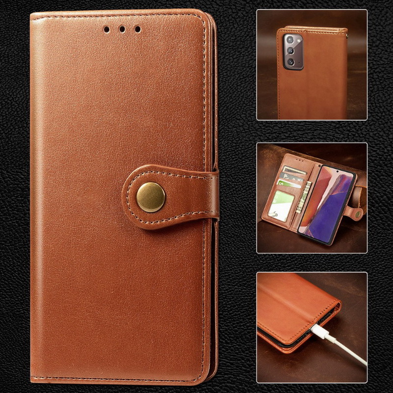 Case Samsung Galaxy S20 FE/S20 FE 5G#เคสฝาพับแถบปิดแม่เหล็กพับตั้งได้ Magnetic Closure Wallet Lanyard Leather