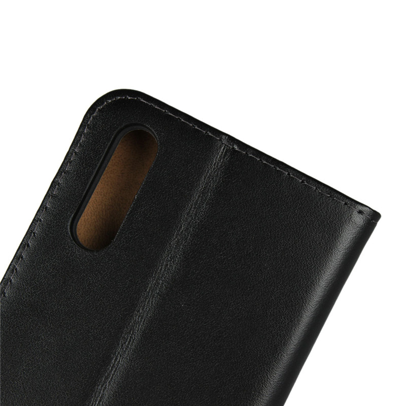 เคส Huawei P20 Pro #เคสฝาพับหนังแยกแบบกระเป๋าสตางค์แถบปิดแม่เหล็ก สีดำ