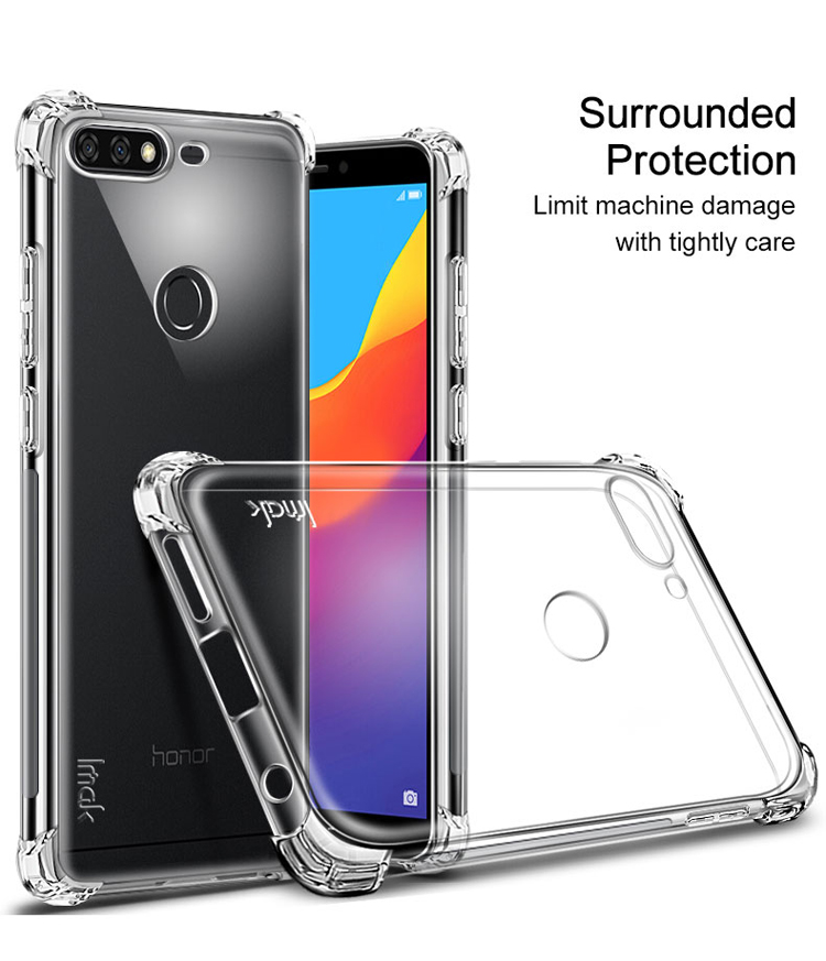 เคส Huawei Honor 7C/Y7 Prime (2018)/Enjoy 8 #เคสฝาหลัง Skin Feel Anti-drop TPU Case + ฟิล์มป้องกันหน้าจอ