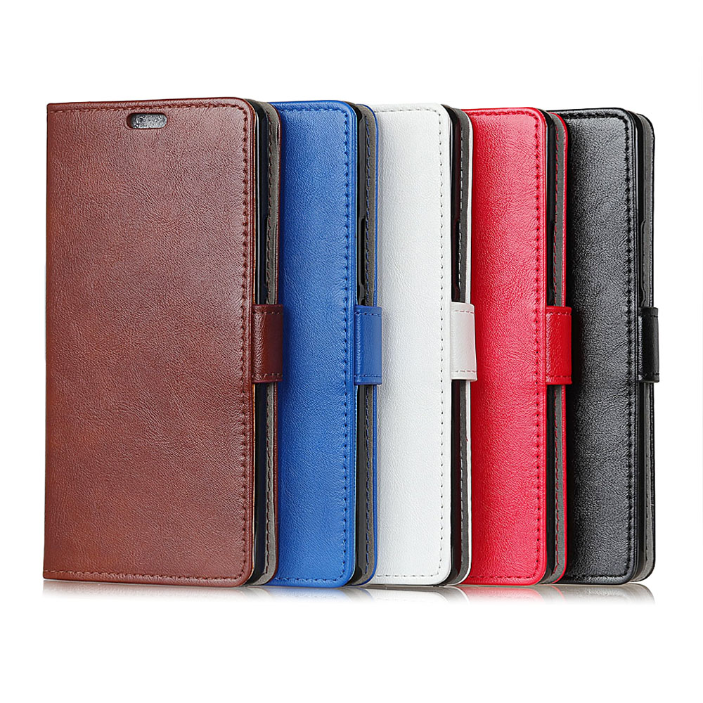Case Samsung Galaxy A7 (2018) #เคสฝาพับหนัง PU ผิวหนังม้า Crazy Horse Grain Leather