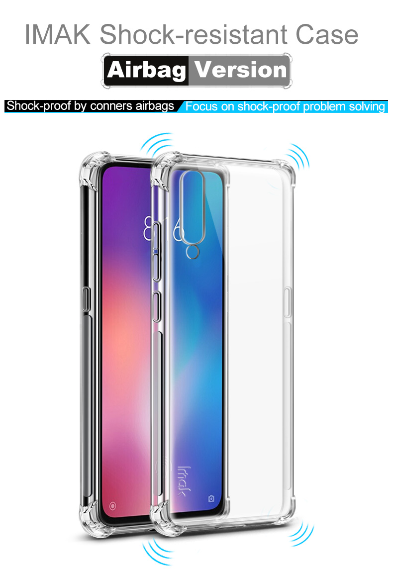 Case Xiaomi Mi 9 #เคสฝาหลัง IMAK Skin Feel Airbag Shockproof TPU + ฟิล์มกันรอย Explosion-proof Screen Film