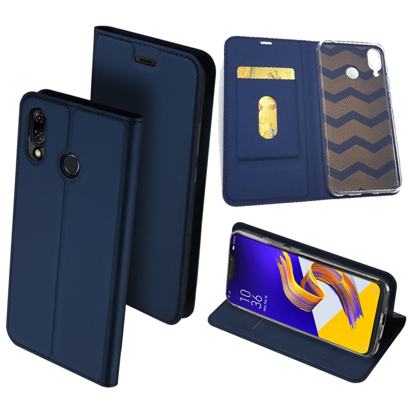 เคส Asus Zenfone 5 ZE620KL / 5z ZS620KL #เคสฝาพับหนัง PU Card Holder Auto-absorbed Leather คุณภาพดีราคาถูก