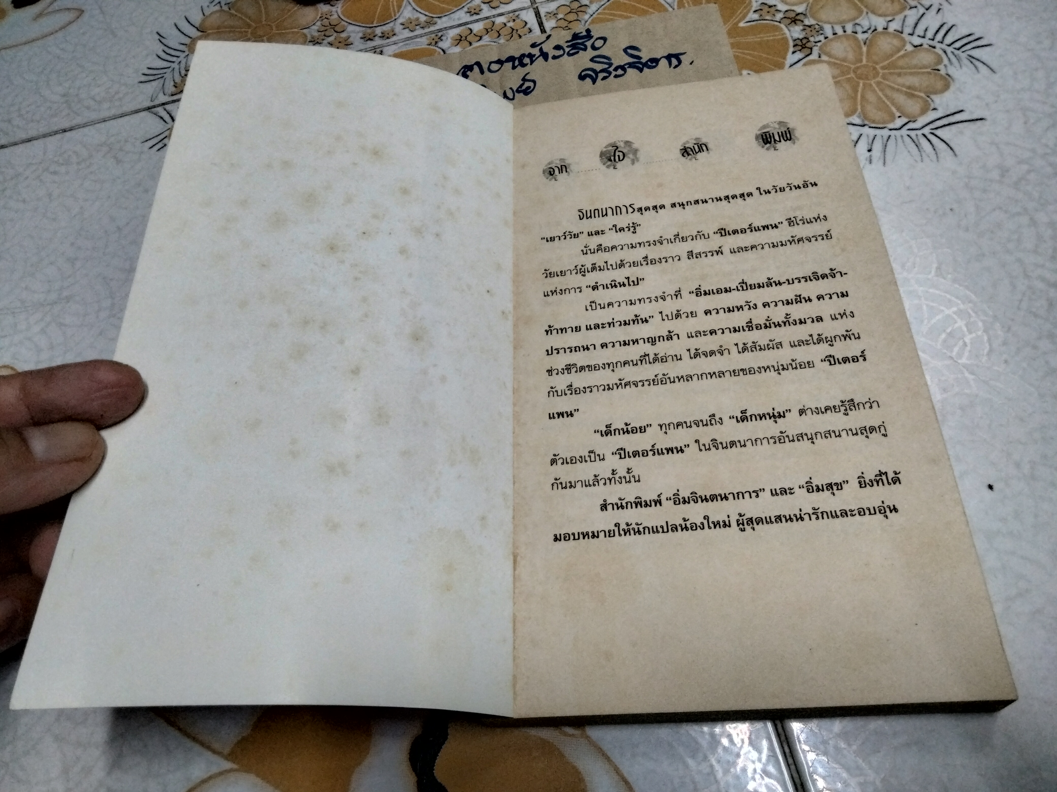 วิหคเวหา ปีเตอร์แพน (Peter Pan) J.M. Barrie เขียน รุ่งนภา ทองมา แปลและเรียบเรียง