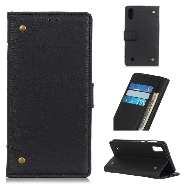 เคส Samsung Galaxy A10 #เคสฝาพับแบบกระเป๋าสตางค์หนัง PU สไตล์ Retro