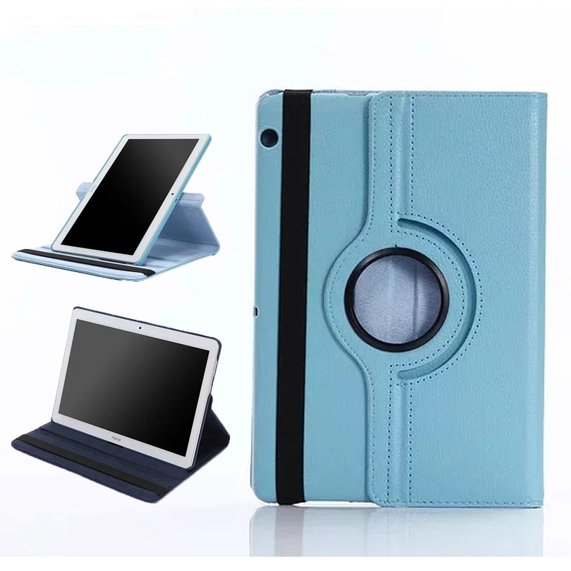 Case Huawei MediaPad T3 10 9.6นิ้ว #เคสหมุนได้ 360 องศา with 360 Degree Rotary Stand เคสแบบฝาพับหนัง PU ผิวลิ้นจี่