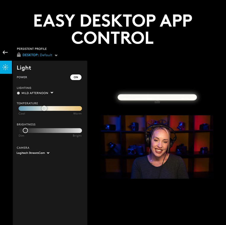 Logitech® LITRA BEAM Premium LED Streaming Key Light with TrueSoft ไฟสตรีมมิ่ง