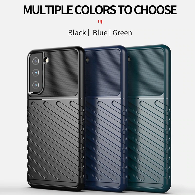 Case Samsung Galaxy S21 FE 5G #เคสฝาหลัง TPU อ่อน Thunder Series Twill Texture Soft TPU