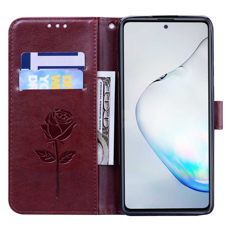 Case Redmi Note 8 #เคสฝาพับหนัง PU ลายดอกกุหลาบแบบกระเป๋าสตางค์ Imprinted Rose Leather