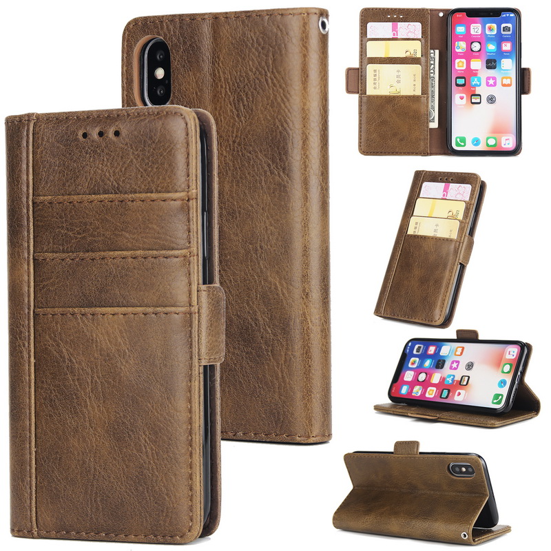 Case iphone 7 plus / 8 plus #เคสฝาพับสไตล์กระเป๋าสตางค์ Genuine Leather Wallet