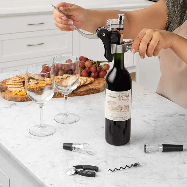 M&R Blvd® Wine Bottle Opener Set Professional Grade, Copper ชุดที่เปิดไวน์ อุปกรณ์เปิดขวดไวน์ สีทองแดง